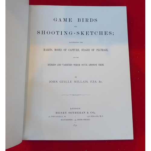 91 - Book: 'Game Birds and Shooting Sketches' by John Guille Millais  1892, in one volume