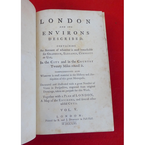 96 - Books: 'London and its Environs'  1761, in three volumes