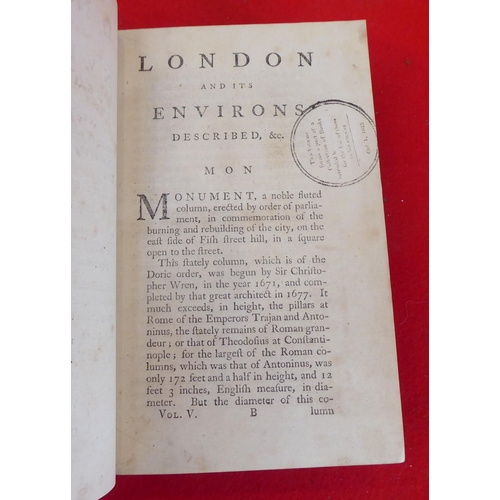 96 - Books: 'London and its Environs'  1761, in three volumes