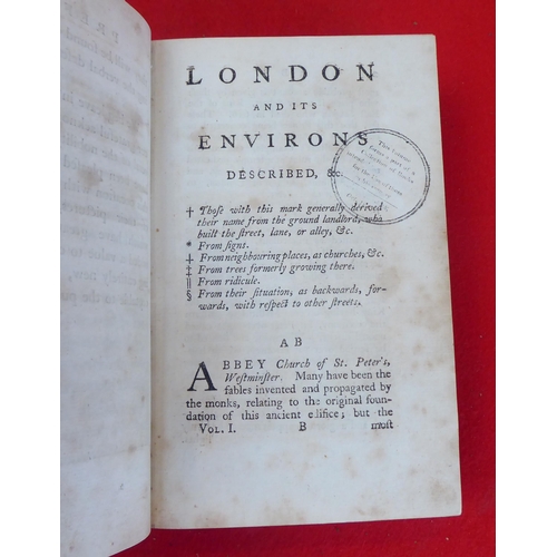 96 - Books: 'London and its Environs'  1761, in three volumes