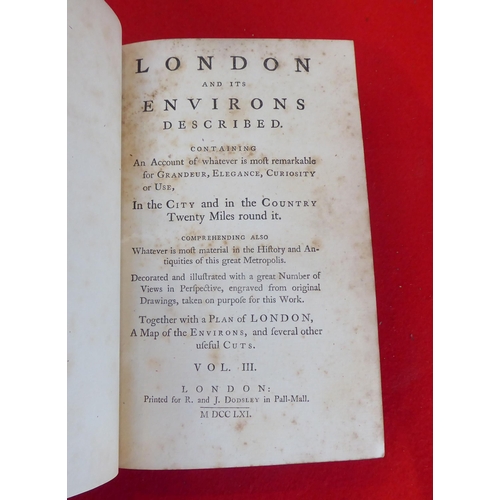 96 - Books: 'London and its Environs'  1761, in three volumes