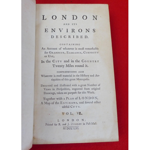 97 - Books: 'London and its Environs'  1761, in six volumes