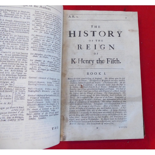 99 - Book: 'The History of the Reign of Henry V'  1704, in one volume