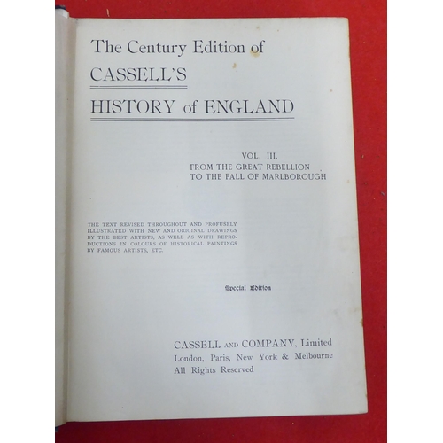 140 - Books: 'Cassells History of England'  Special Edition  circa 1912, in nine volumes