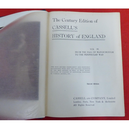 140 - Books: 'Cassells History of England'  Special Edition  circa 1912, in nine volumes