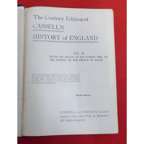 140 - Books: 'Cassells History of England'  Special Edition  circa 1912, in nine volumes