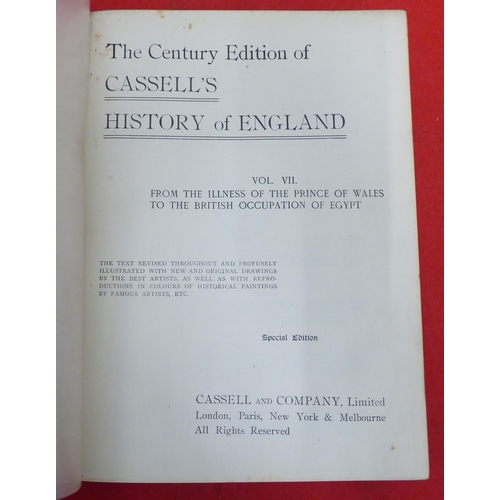 140 - Books: 'Cassells History of England'  Special Edition  circa 1912, in nine volumes