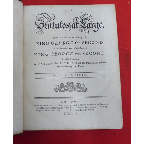 213 - Books: 'The Statues at Large From the First Year of George I to the Ninth Year Reign of George II'  ... 