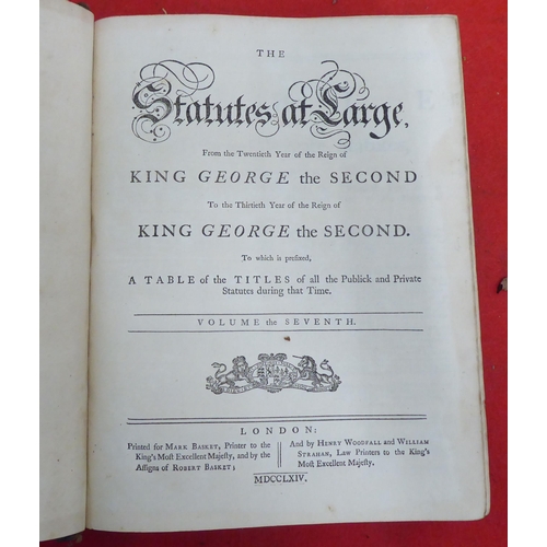 213 - Books: 'The Statues at Large From the First Year of George I to the Ninth Year Reign of George II'  ... 