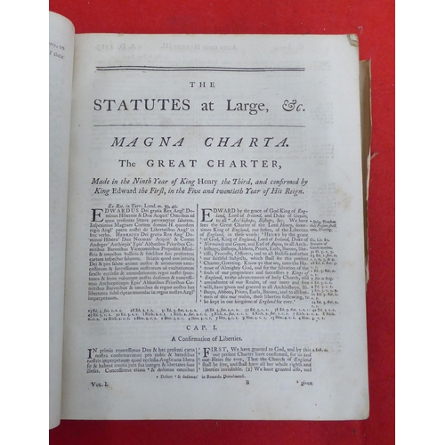 213 - Books: 'The Statues at Large From the First Year of George I to the Ninth Year Reign of George II'  ... 