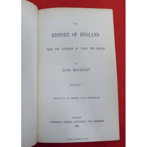 150 - Books, history of England and British Monarchs reference: to include works by Lord MaCaulay  dated 1... 