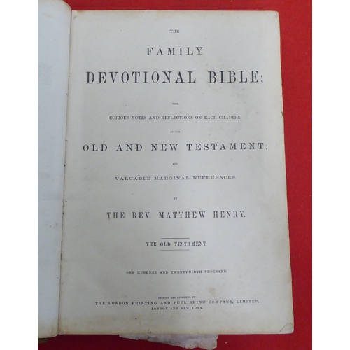 153 - Books, religious text: to include 'The Family Devotional Bible' with references by Rev Matthew Henry