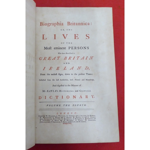 156 - Books: 'Biography Britannica'  circa 1763, in six volumes