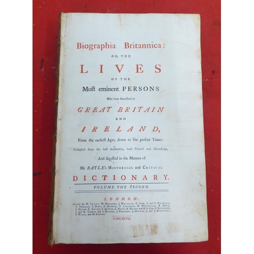 156 - Books: 'Biography Britannica'  circa 1763, in six volumes