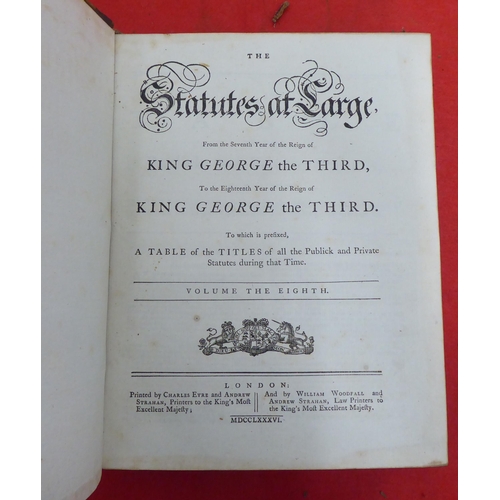 164 - Books: 'Statues at Large'  1784, in twelve volumes, some duplicates