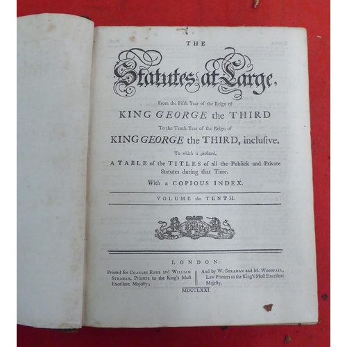 164 - Books: 'Statues at Large'  1784, in twelve volumes, some duplicates