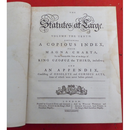 164 - Books: 'Statues at Large'  1784, in twelve volumes, some duplicates