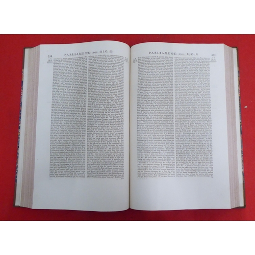 187 - Books: 'An Index to the Rolls of Parliament' comprising the petitions, pleas and proceedings of Parl... 