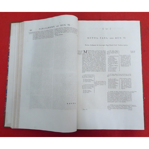 187 - Books: 'An Index to the Rolls of Parliament' comprising the petitions, pleas and proceedings of Parl... 