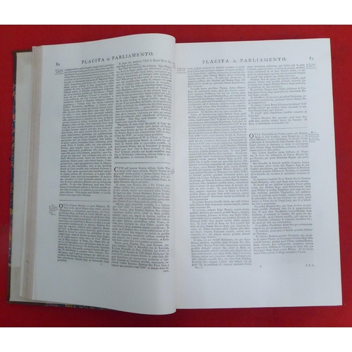 187 - Books: 'An Index to the Rolls of Parliament' comprising the petitions, pleas and proceedings of Parl... 