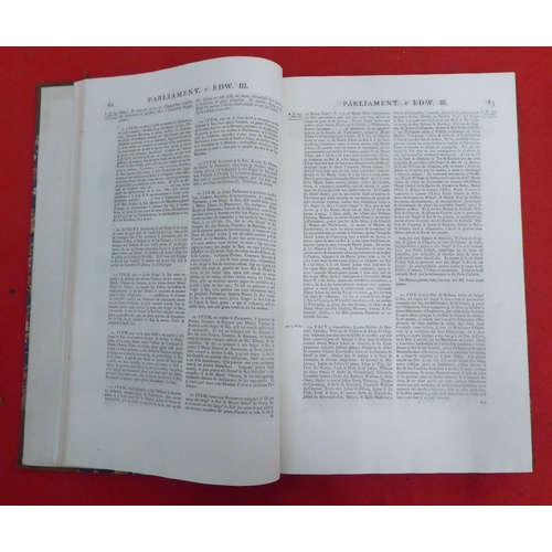 187 - Books: 'An Index to the Rolls of Parliament' comprising the petitions, pleas and proceedings of Parl... 