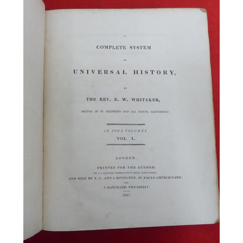 190 - Books, geographical and historical reference: to include 'Universal History' by Rev EW Whitaker  182... 