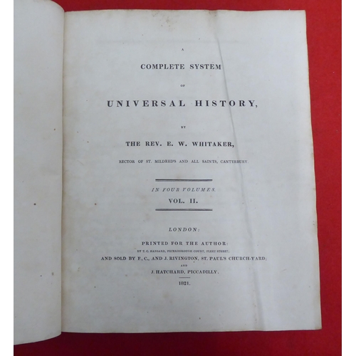 190 - Books, geographical and historical reference: to include 'Universal History' by Rev EW Whitaker  182... 