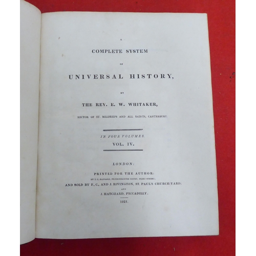 190 - Books, geographical and historical reference: to include 'Universal History' by Rev EW Whitaker  182... 