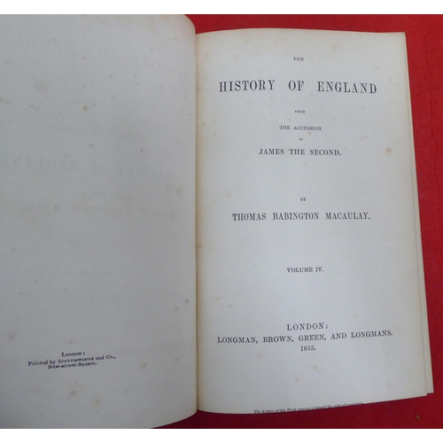 194 - Books, mainly 19thC reference: to include incomplete volumes of 'Macaulay's, England'  1855