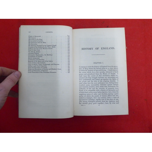 194 - Books, mainly 19thC reference: to include incomplete volumes of 'Macaulay's, England'  1855