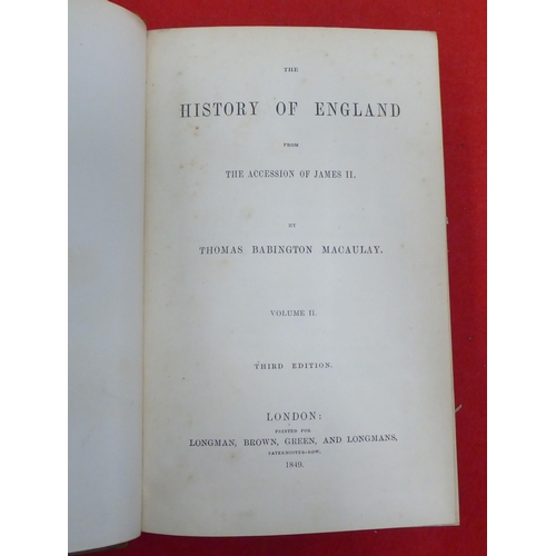 194 - Books, mainly 19thC reference: to include incomplete volumes of 'Macaulay's, England'  1855