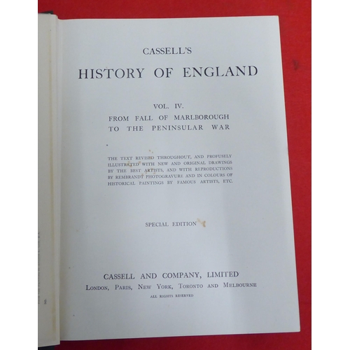 198 - Books: 'Cassells History of England' Special Edition, in nine volumes