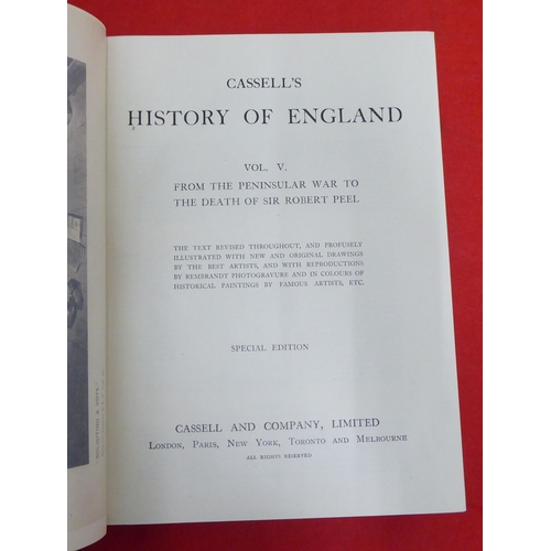 198 - Books: 'Cassells History of England' Special Edition, in nine volumes