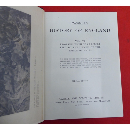 198 - Books: 'Cassells History of England' Special Edition, in nine volumes