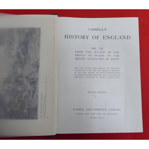 198 - Books: 'Cassells History of England' Special Edition, in nine volumes