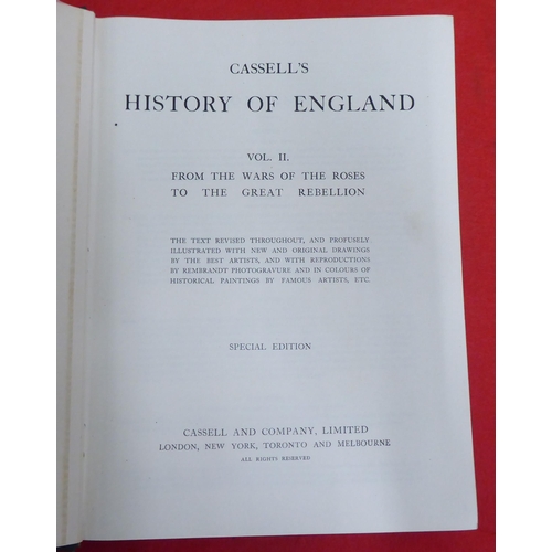 198 - Books: 'Cassells History of England' Special Edition, in nine volumes