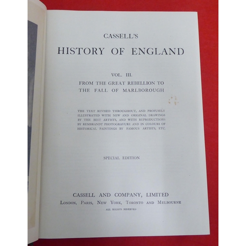 198 - Books: 'Cassells History of England' Special Edition, in nine volumes