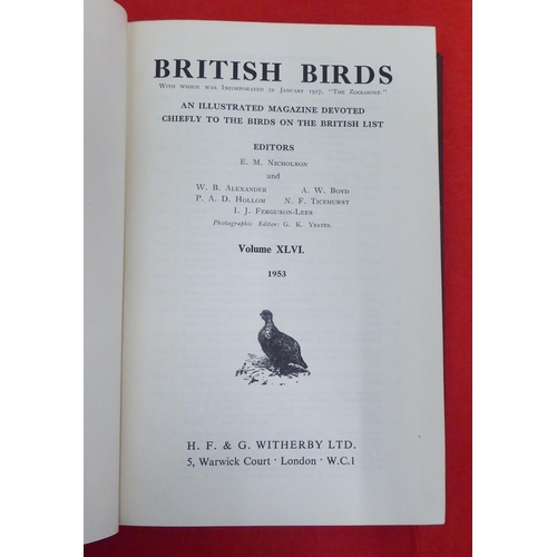 221 - Uncollated 'British Bird Annuals' by Nicholson & Colleagues from 1946-1973, in eighteen volumes