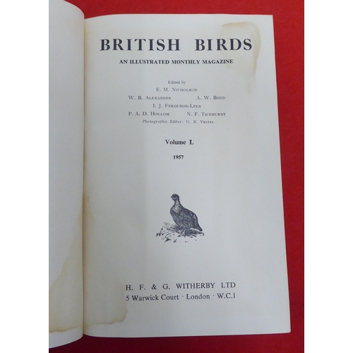 221 - Uncollated 'British Bird Annuals' by Nicholson & Colleagues from 1946-1973, in eighteen volumes