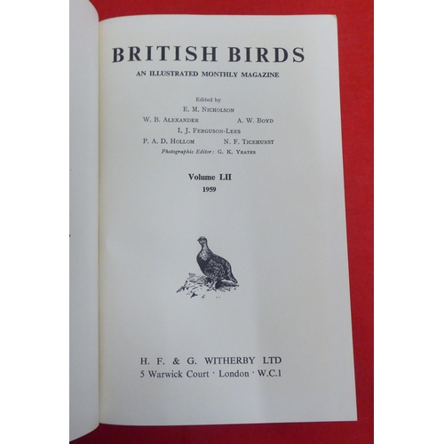 221 - Uncollated 'British Bird Annuals' by Nicholson & Colleagues from 1946-1973, in eighteen volumes