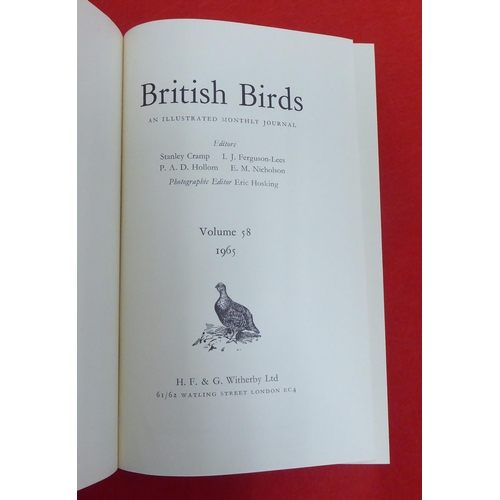 221 - Uncollated 'British Bird Annuals' by Nicholson & Colleagues from 1946-1973, in eighteen volumes