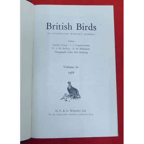 221 - Uncollated 'British Bird Annuals' by Nicholson & Colleagues from 1946-1973, in eighteen volumes