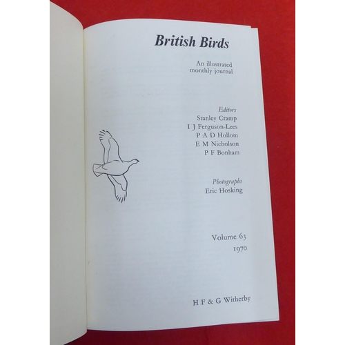 221 - Uncollated 'British Bird Annuals' by Nicholson & Colleagues from 1946-1973, in eighteen volumes