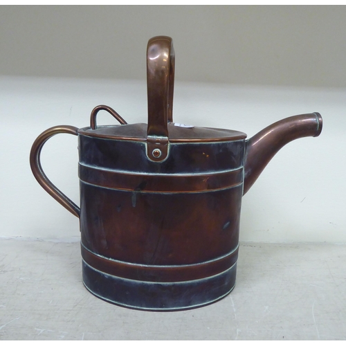 175 - An early 20thC JS & Sons copper housemaids  watering can