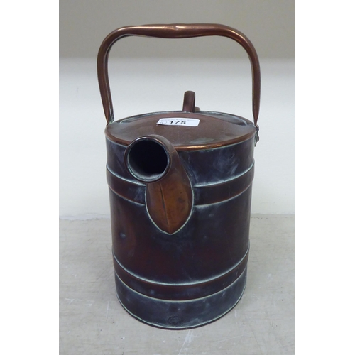 175 - An early 20thC JS & Sons copper housemaids  watering can