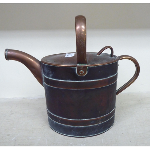 175 - An early 20thC JS & Sons copper housemaids  watering can