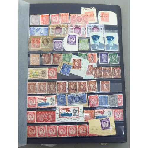 190 - Uncollated stamps and ephemera: to include used Queen Elizabeth II issues, maps and religious text&n... 