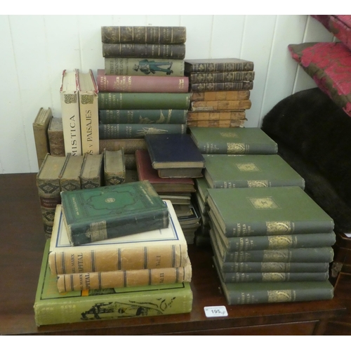 195 - Books, mainly 19th and 20thC: to include 'Waverley Novels' in twenty-five volumes; equestrian sporti... 