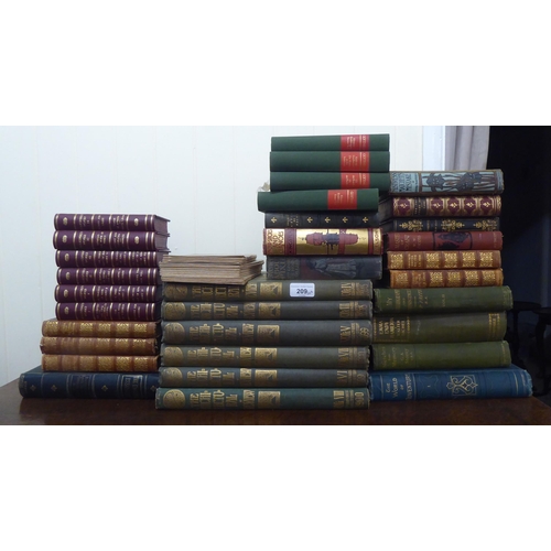 209 - Books, antiquarian and German text: to include 'Shakespeare Works' in six volumes 