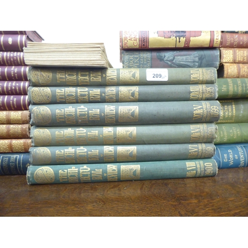 209 - Books, antiquarian and German text: to include 'Shakespeare Works' in six volumes 